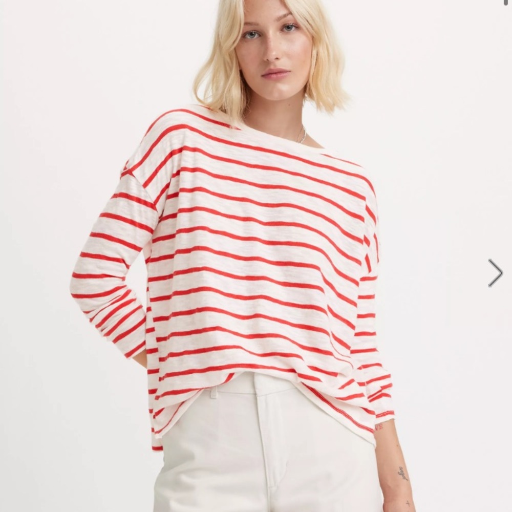 Levi’s STRIPED MARGOT LONG SLEEVE T-SHIRT Medium